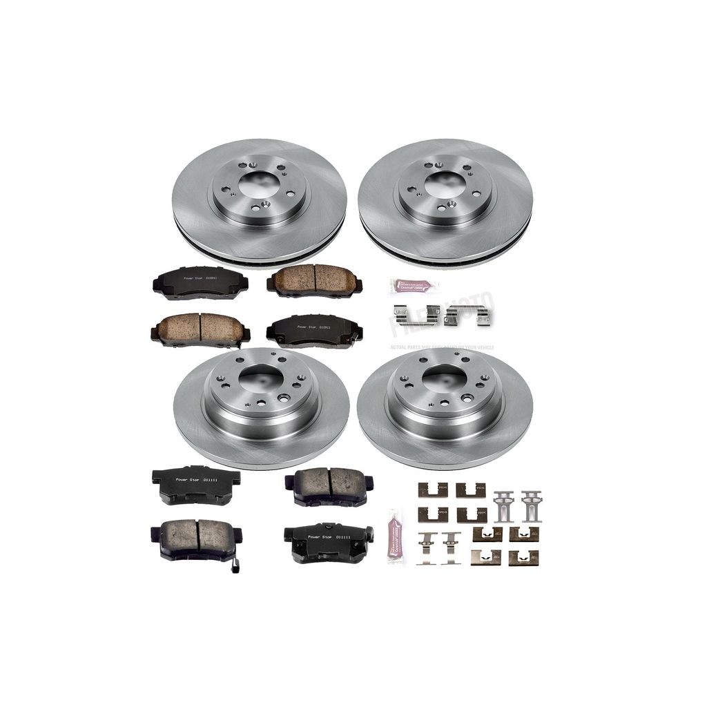 PowerStop KOE2715 - OE Stock Replacement Brake Pad and Rotor Kit