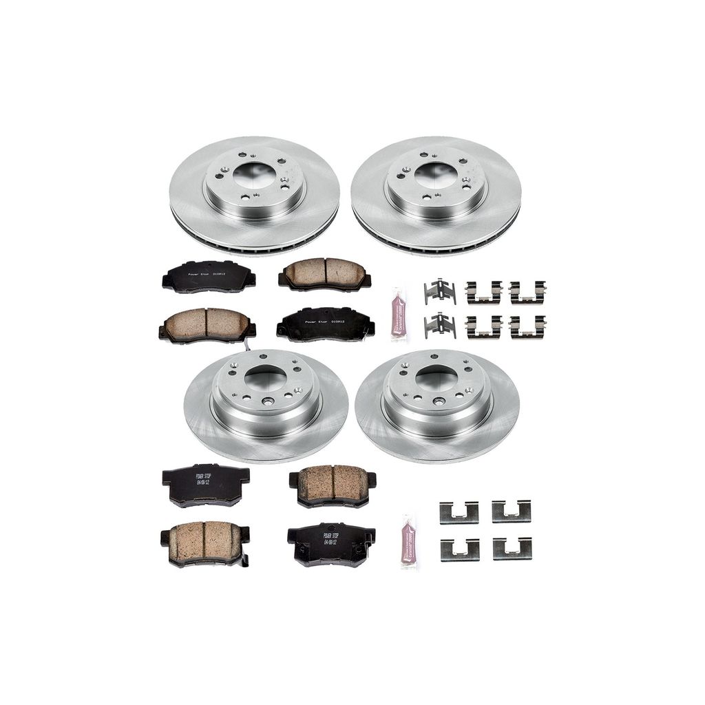 PowerStop KOE2717 - OE Stock Replacement Brake Pad and Rotor Kit