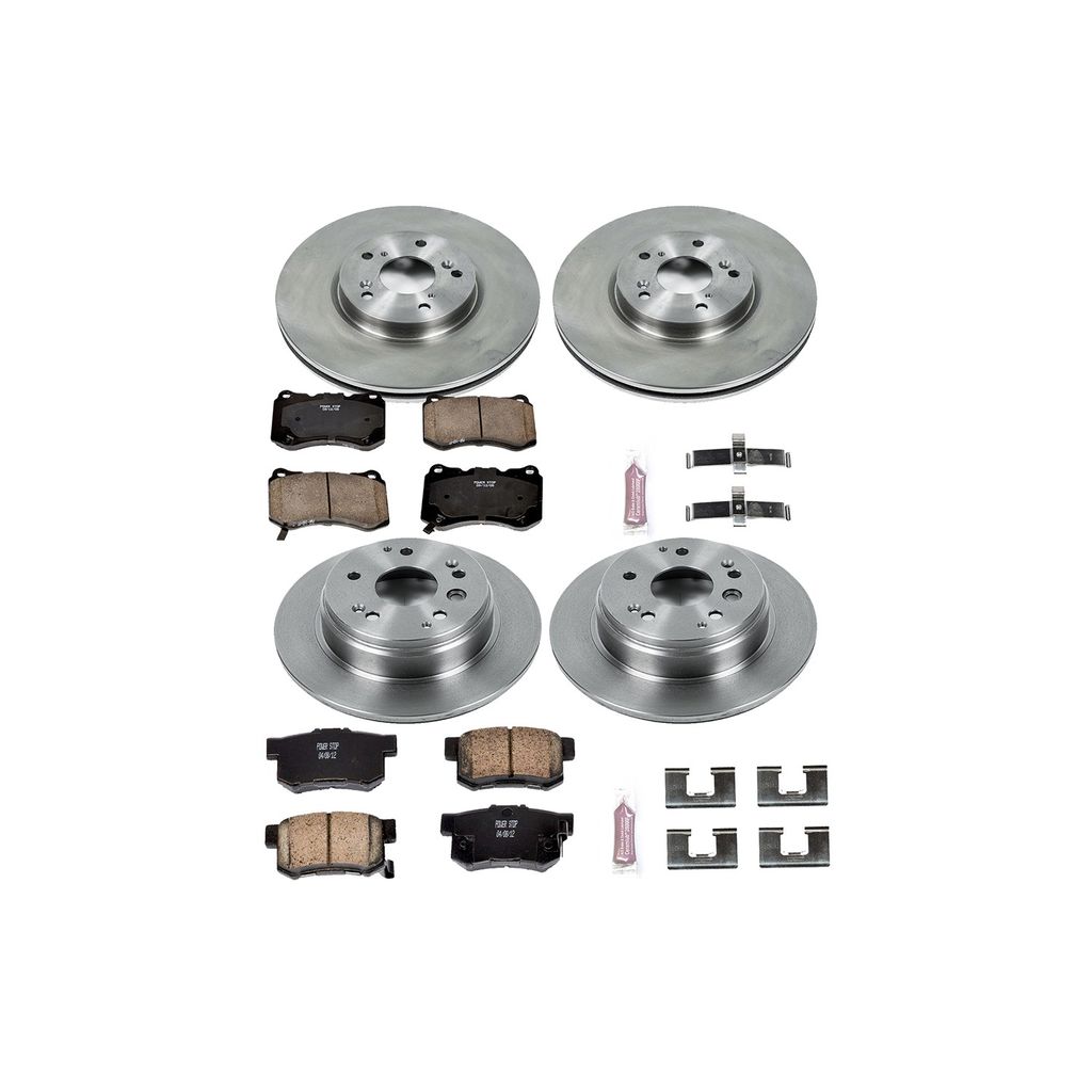 PowerStop KOE2718 - OE Stock Replacement Brake Pad and Rotor Kit