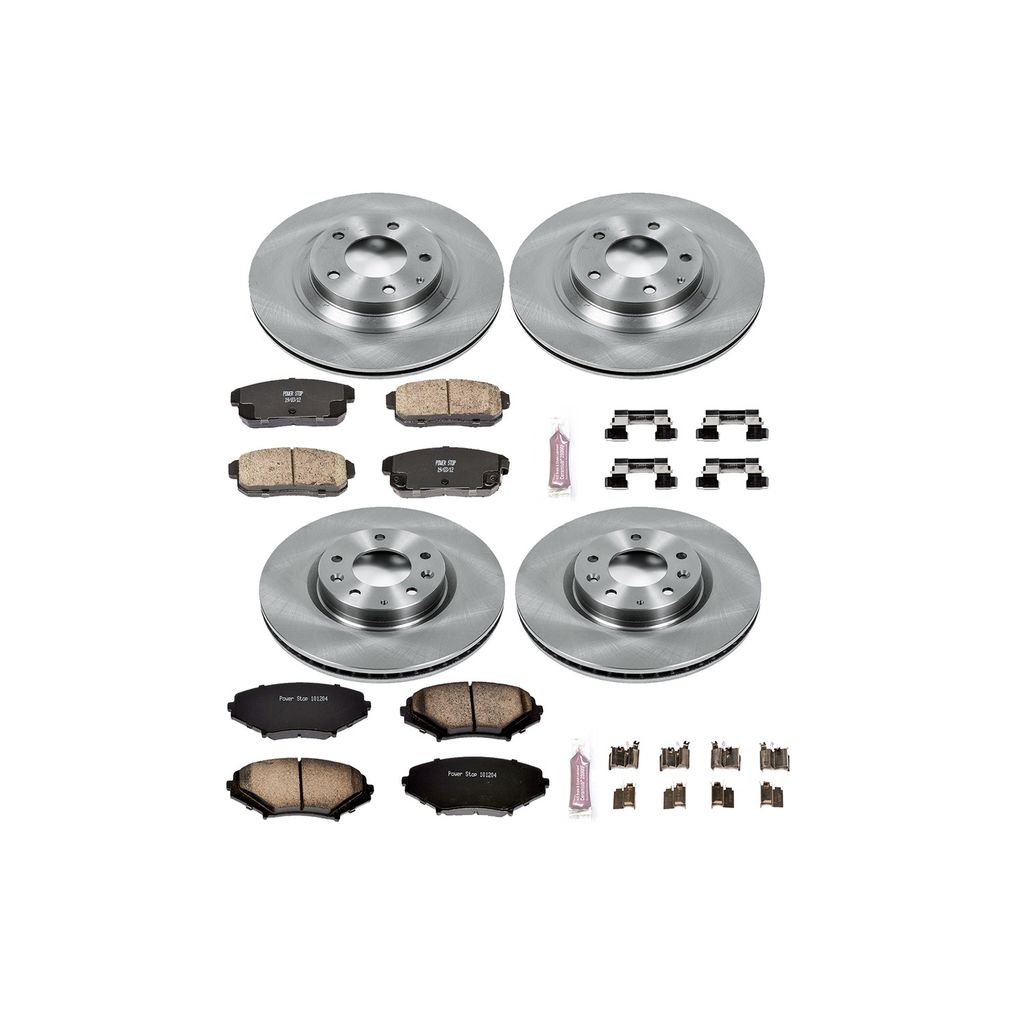 PowerStop KOE2725 - OE Stock Replacement Brake Pad and Rotor Kit