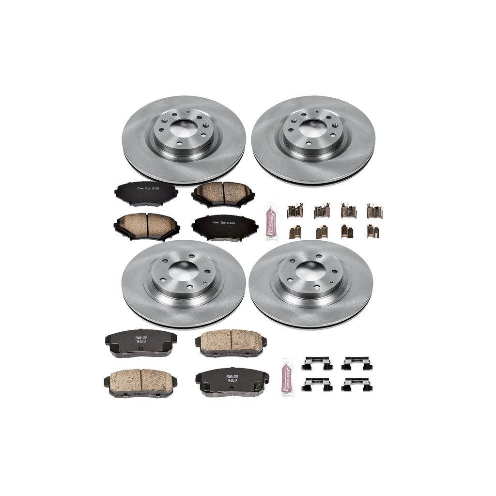 PowerStop KOE2727 - OE Stock Replacement Brake Pad and Rotor Kit