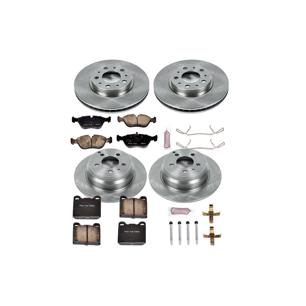 PowerStop KOE2728 - OE Stock Replacement Brake Pad and Rotor Kit