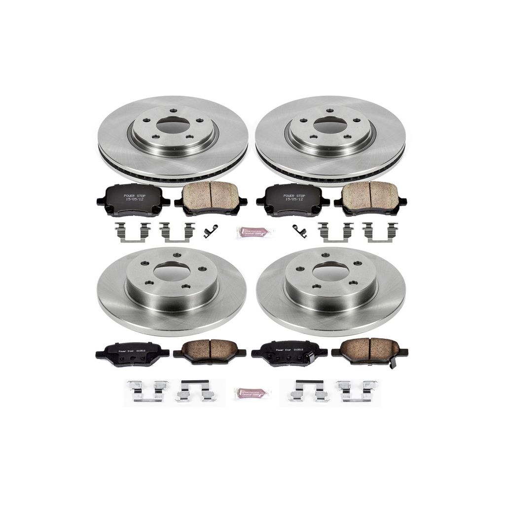 PowerStop KOE2731 - OE Stock Replacement Brake Pad and Rotor Kit