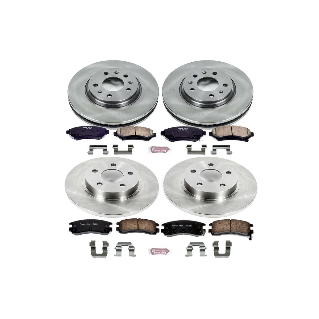 PowerStop KOE2733 - OE Stock Replacement Brake Pad and Rotor Kit