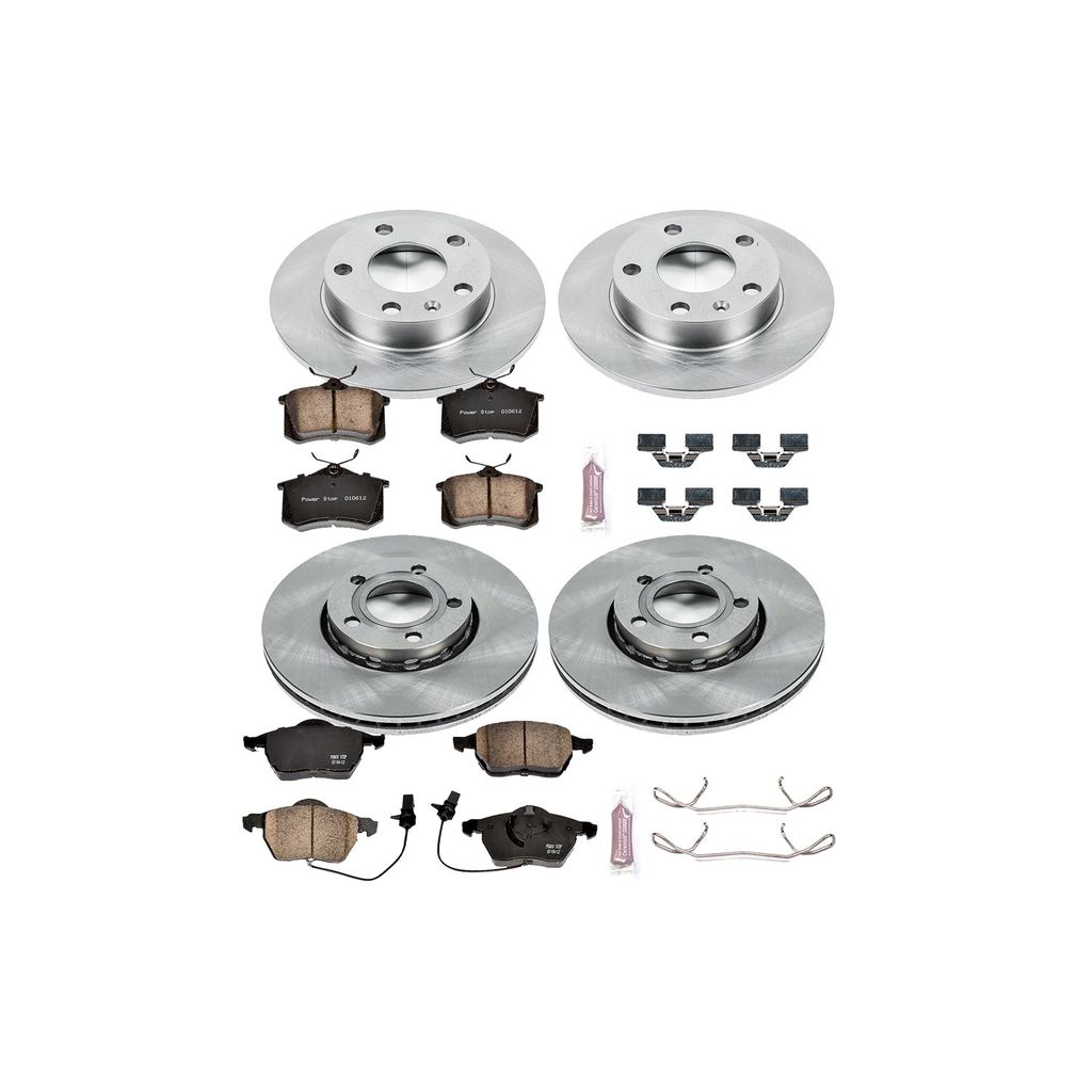 PowerStop KOE2741 - OE Stock Replacement Brake Pad and Rotor Kit