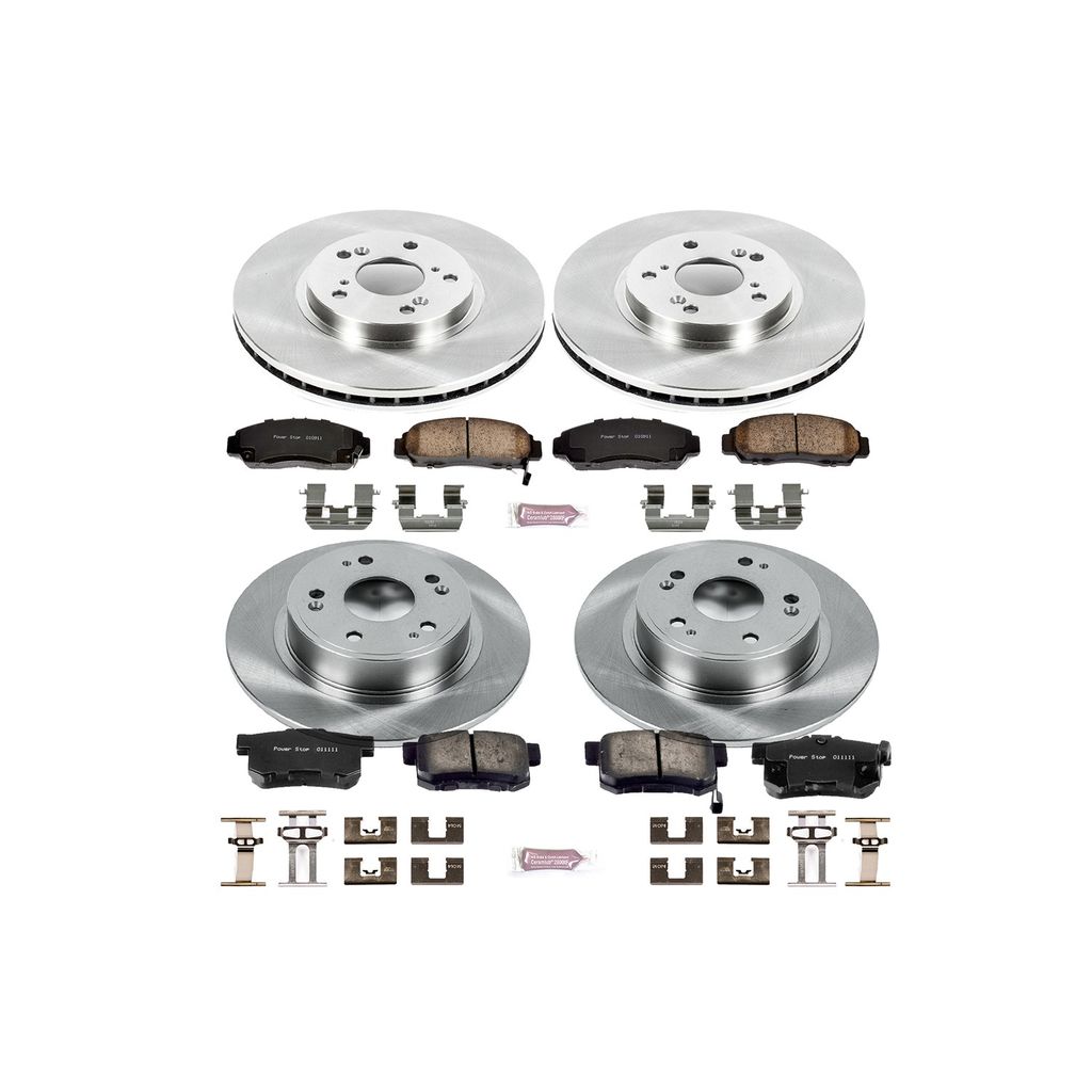 PowerStop KOE2743 - OE Stock Replacement Brake Pad and Rotor Kit