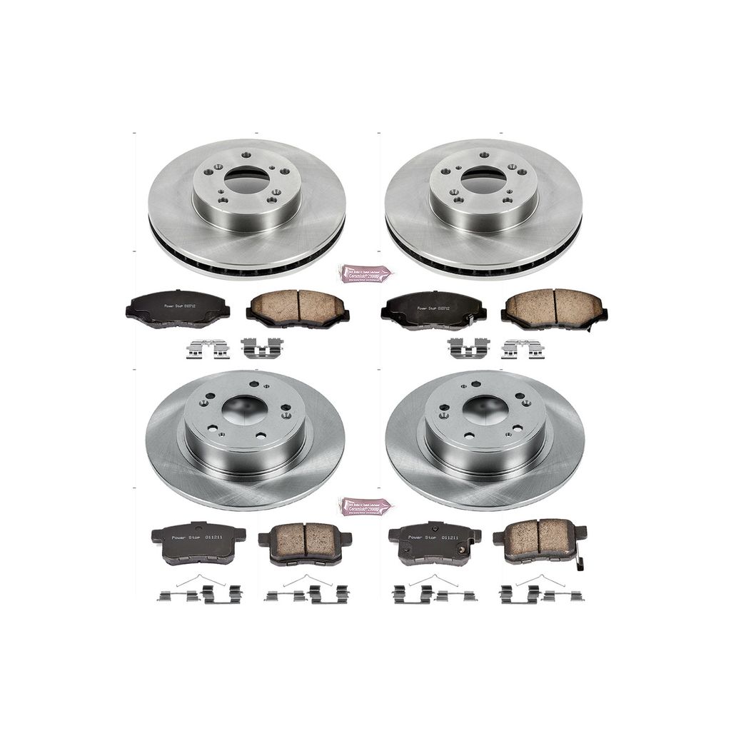 PowerStop KOE2744 - OE Stock Replacement Brake Pad and Rotor Kit