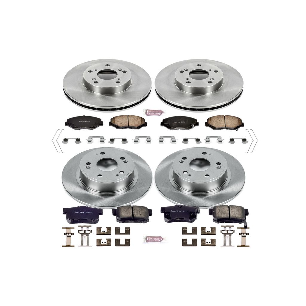 PowerStop KOE2745 - OE Stock Replacement Brake Pad and Rotor Kit