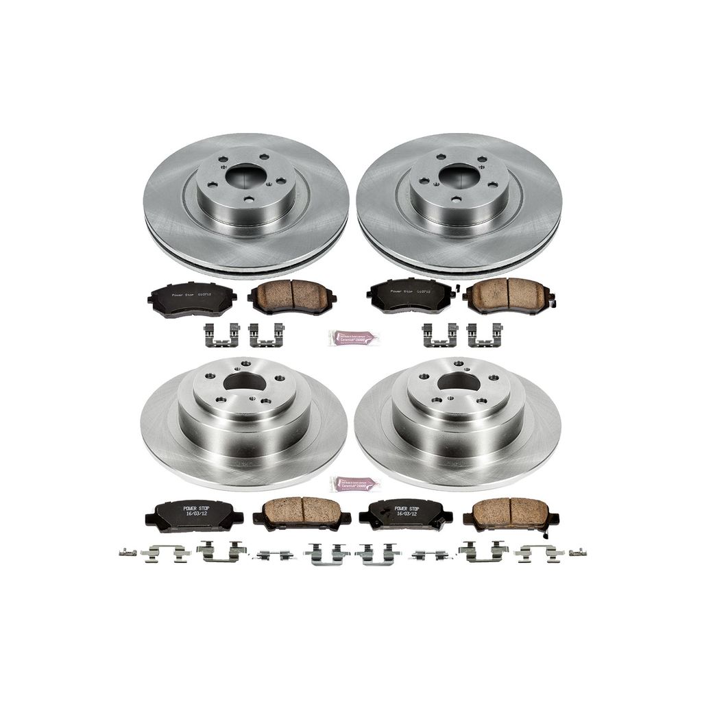 PowerStop KOE2748 - OE Stock Replacement Brake Pad and Rotor Kit