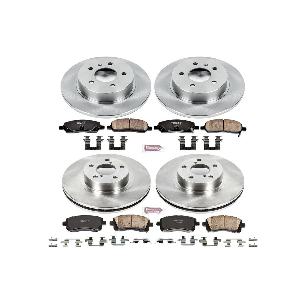 PowerStop KOE2749 - OE Stock Replacement Brake Pad and Rotor Kit
