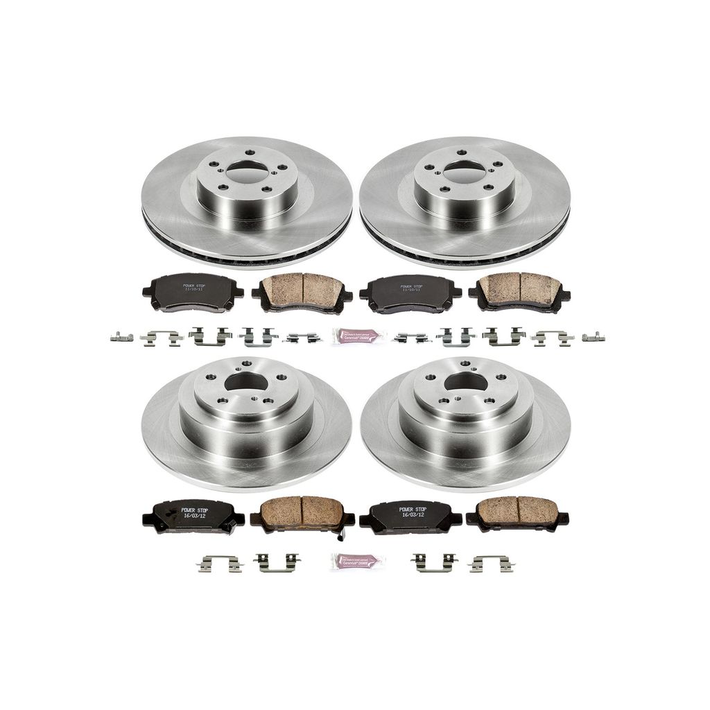 PowerStop KOE2752 - OE Stock Replacement Brake Pad and Rotor Kit
