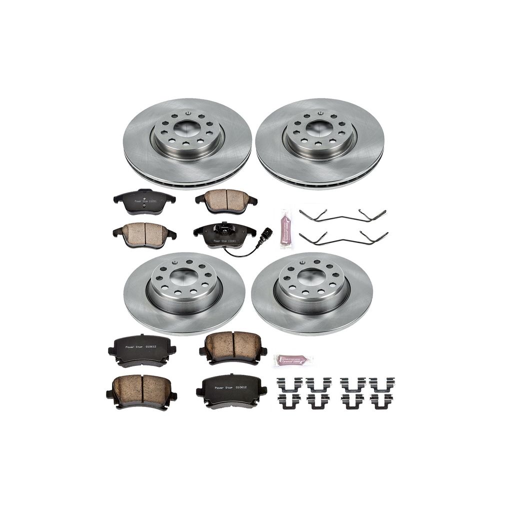 PowerStop KOE2757 - OE Stock Replacement Brake Pad and Rotor Kit