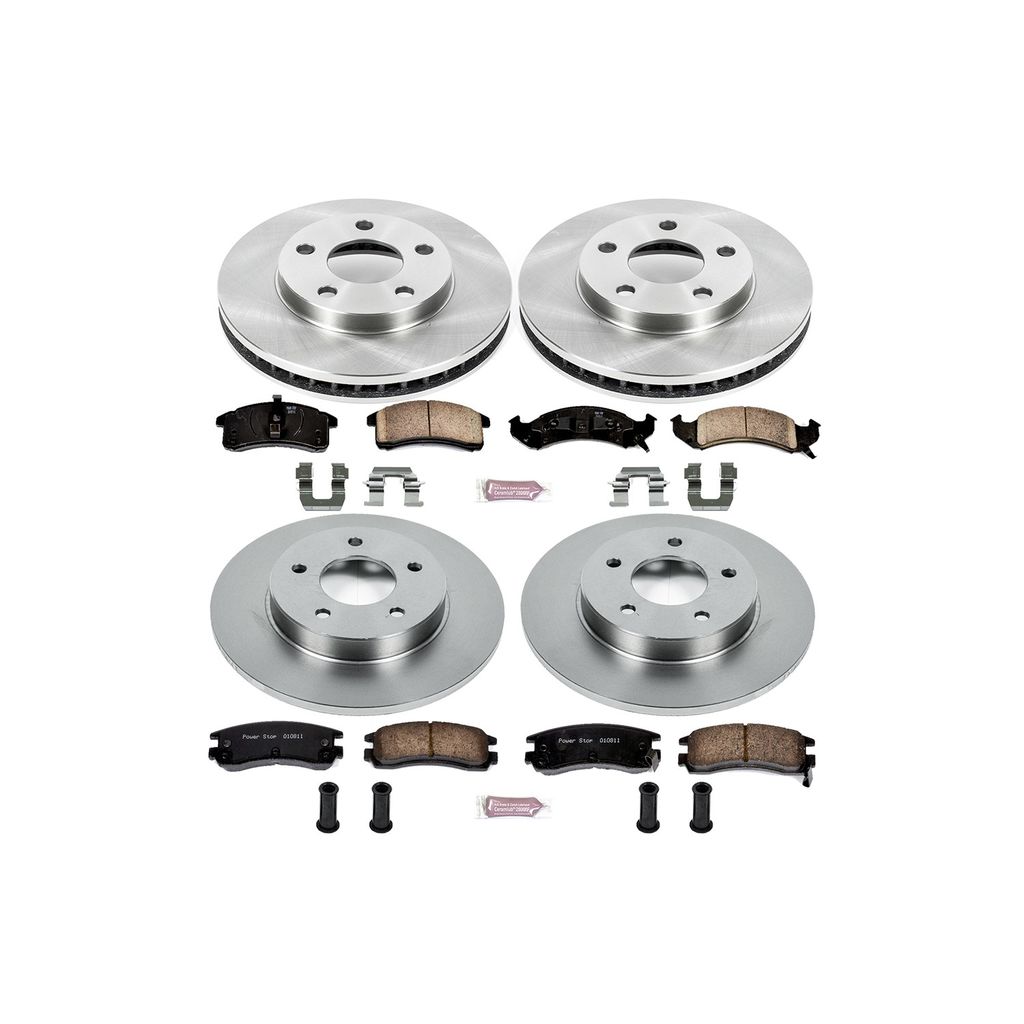 PowerStop KOE2762 - OE Stock Replacement Brake Pad and Rotor Kit