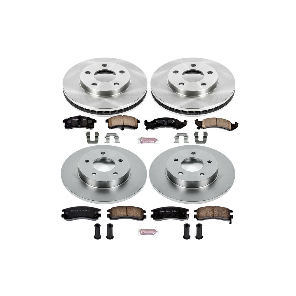 PowerStop KOE2763 - OE Stock Replacement Brake Pad and Rotor Kit
