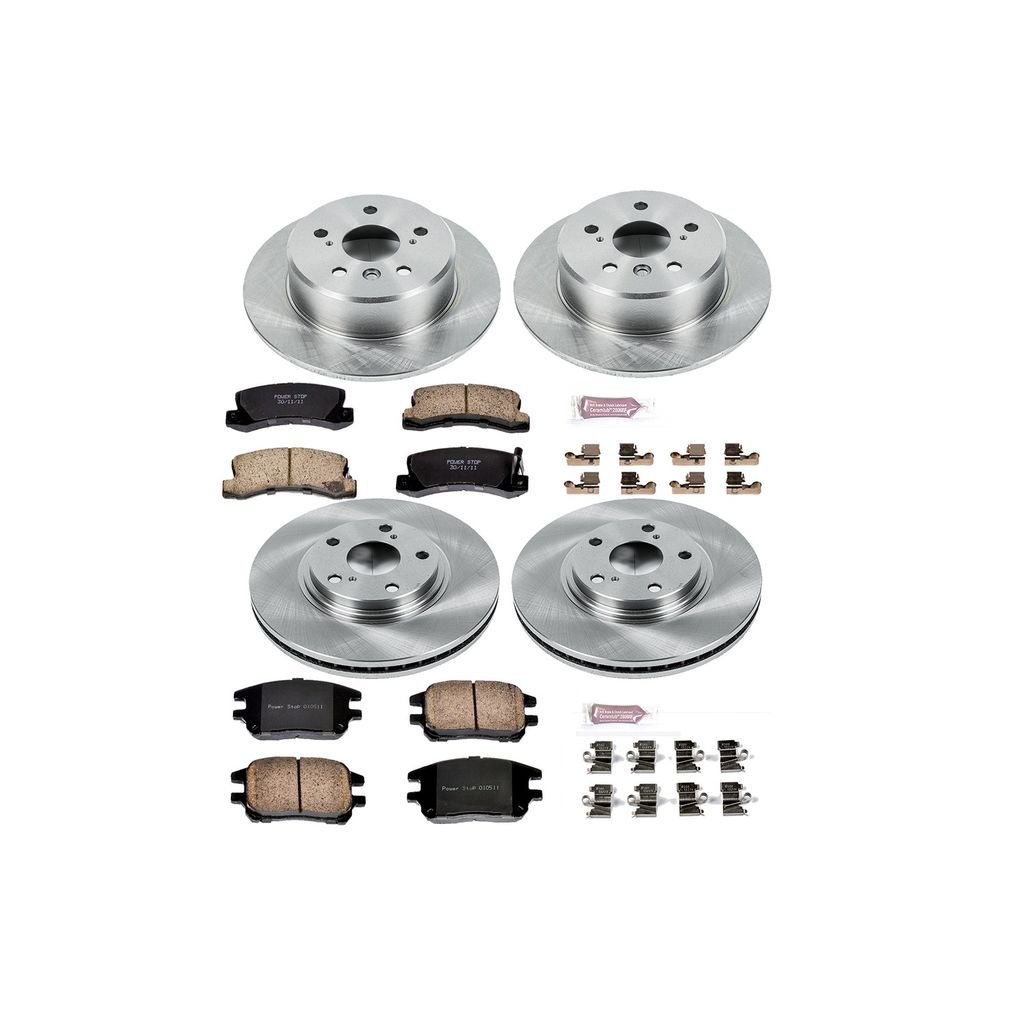 PowerStop KOE2775 - OE Stock Replacement Brake Pad and Rotor Kit