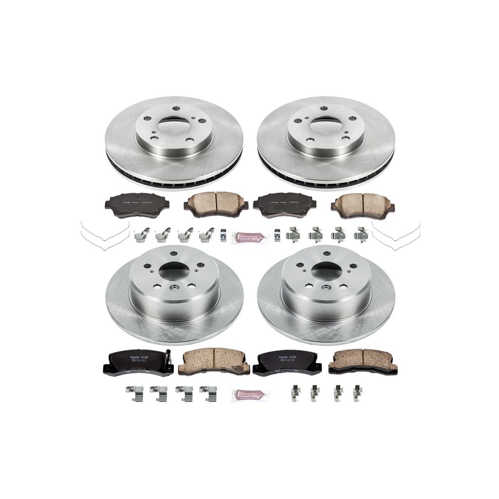 PowerStop KOE2776 - OE Stock Replacement Brake Pad and Rotor Kit
