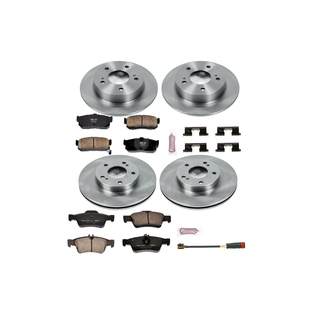 PowerStop KOE2780 - OE Stock Replacement Brake Pad and Rotor Kit