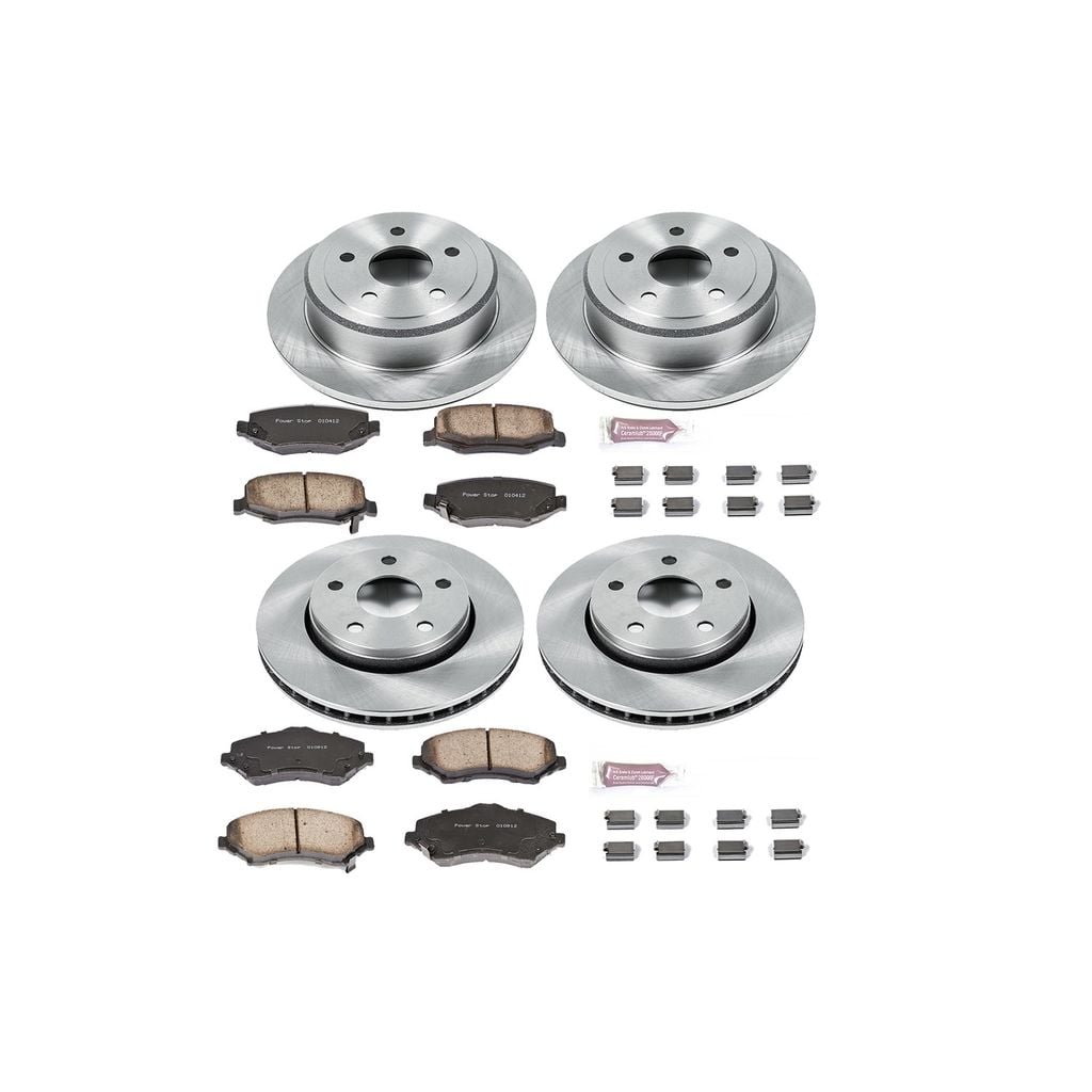 PowerStop KOE2798 - OE Stock Replacement Brake Pad and Rotor Kit