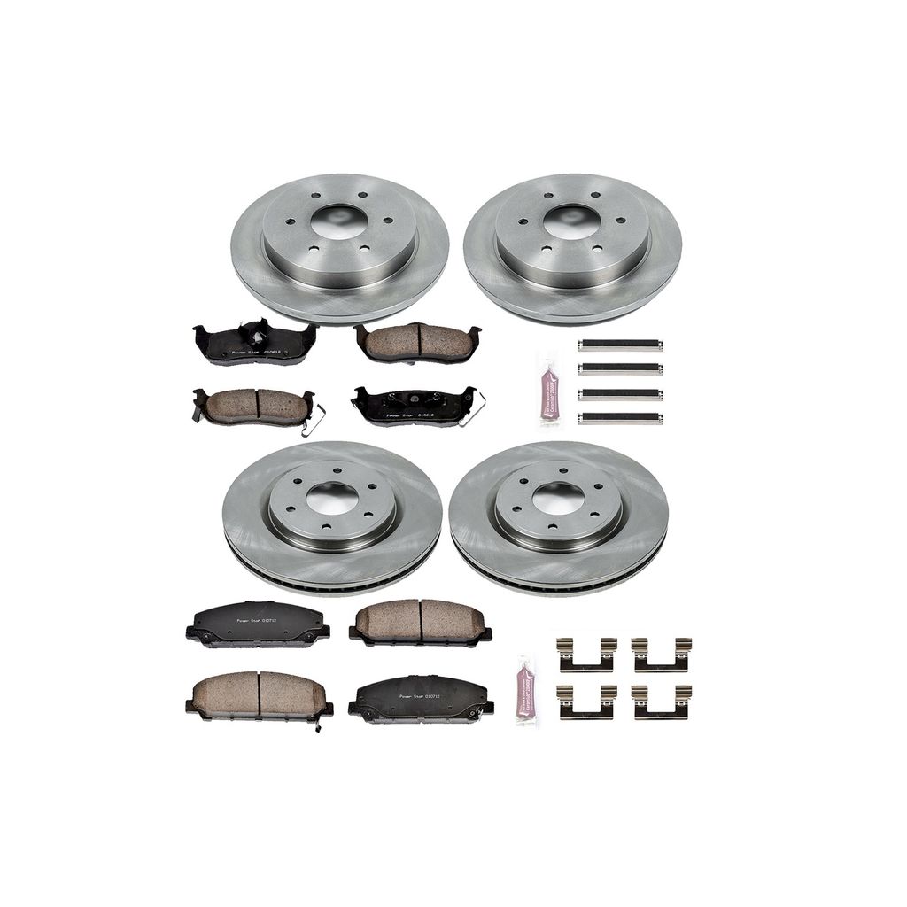 PowerStop KOE2804 - OE Stock Replacement Brake Pad and Rotor Kit