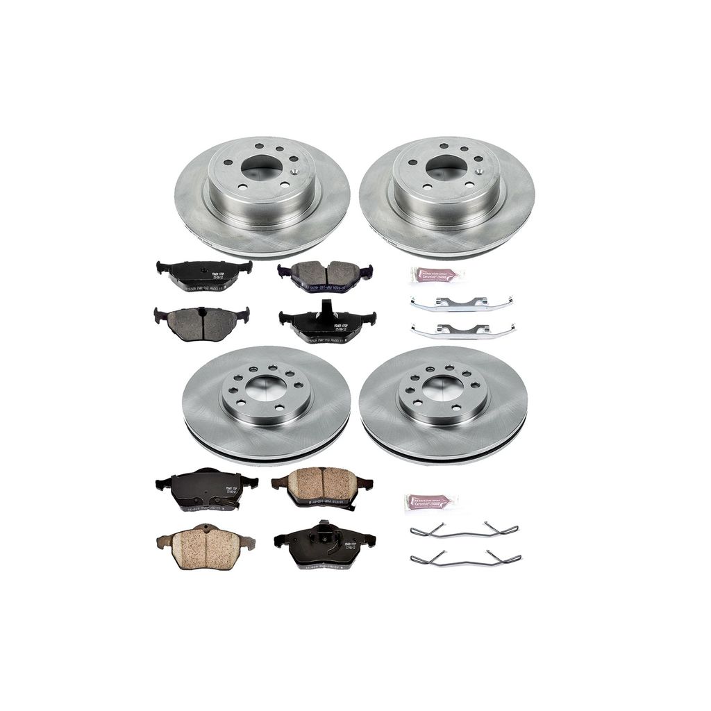 PowerStop KOE2808 - OE Stock Replacement Brake Pad and Rotor Kit