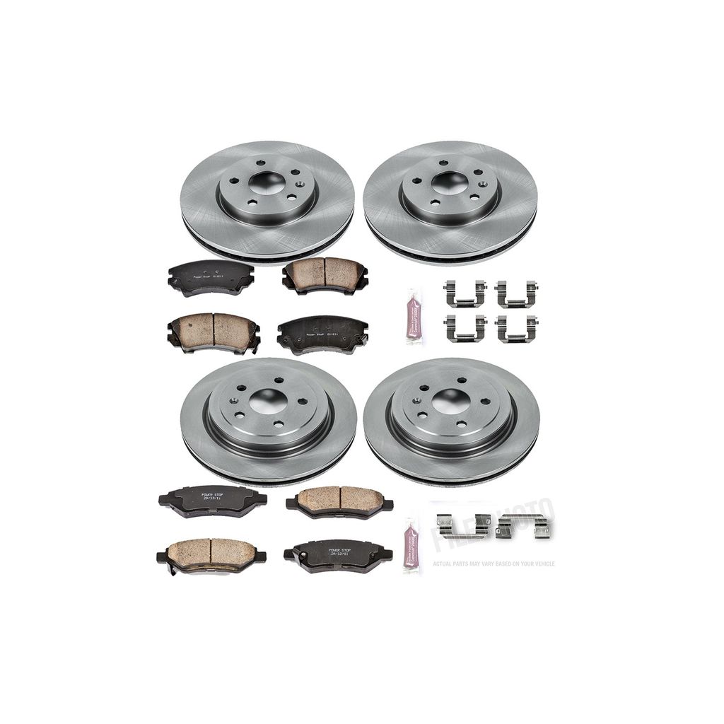 PowerStop KOE2816 - OE Stock Replacement Brake Pad and Rotor Kit