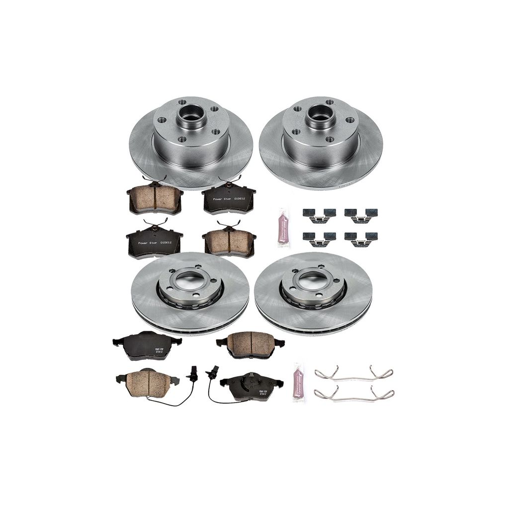 PowerStop KOE2825 - OE Stock Replacement Brake Pad and Rotor Kit