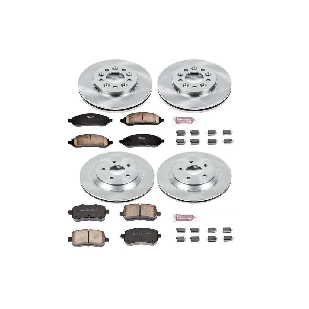 PowerStop KOE2828 - OE Stock Replacement Brake Pad and Rotor Kit