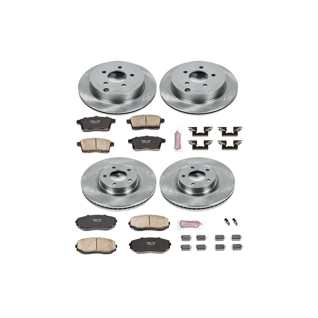 PowerStop KOE2829 - OE Stock Replacement Brake Pad and Rotor Kit