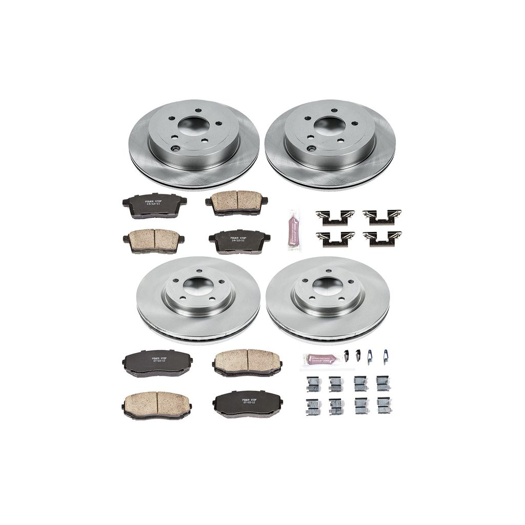 PowerStop KOE2830 - OE Stock Replacement Brake Pad and Rotor Kit