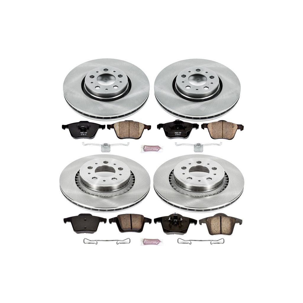 PowerStop KOE2835 - OE Stock Replacement Brake Pad and Rotor Kit