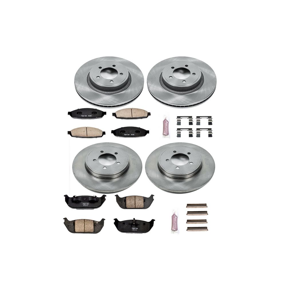 PowerStop KOE2839 - OE Stock Replacement Brake Pad and Rotor Kit