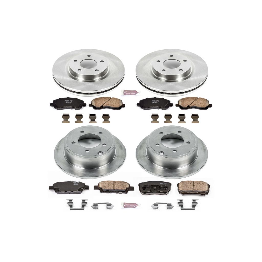 PowerStop KOE2840 - OE Stock Replacement Brake Pad and Rotor Kit