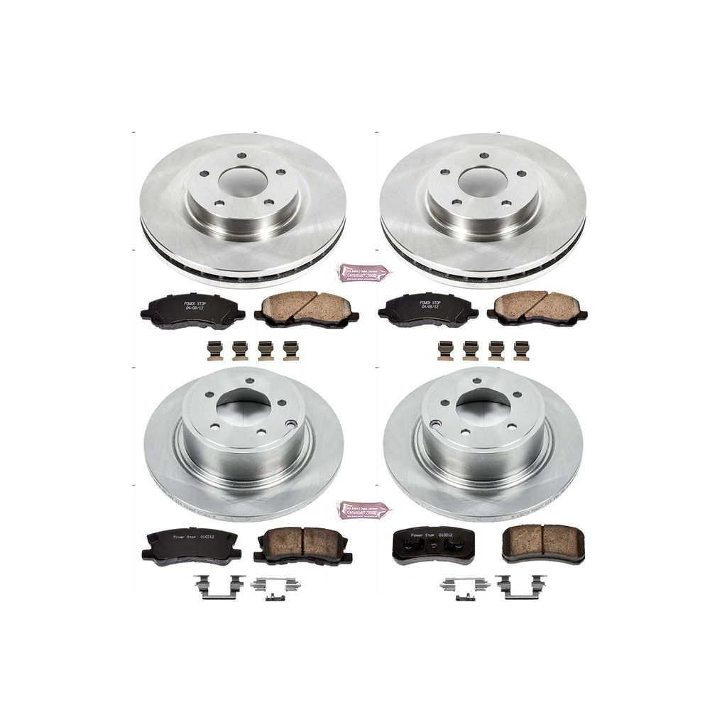 PowerStop KOE2848 - OE Stock Replacement Brake Pad and Rotor Kit