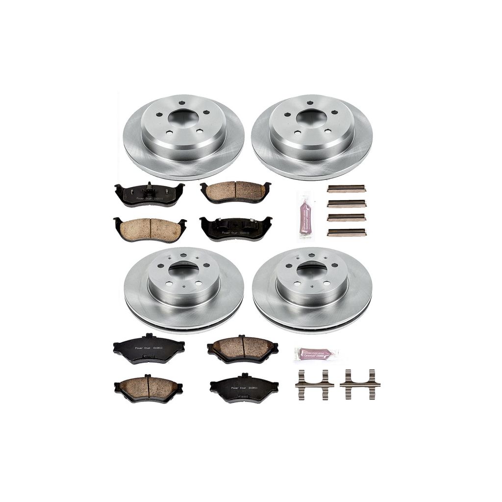 PowerStop KOE2859 - OE Stock Replacement Brake Pad and Rotor Kit