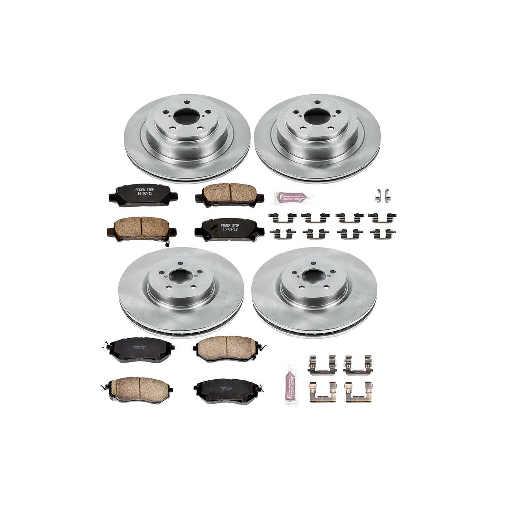 PowerStop KOE286 - OE Stock Replacement Brake Pad and Rotor Kit