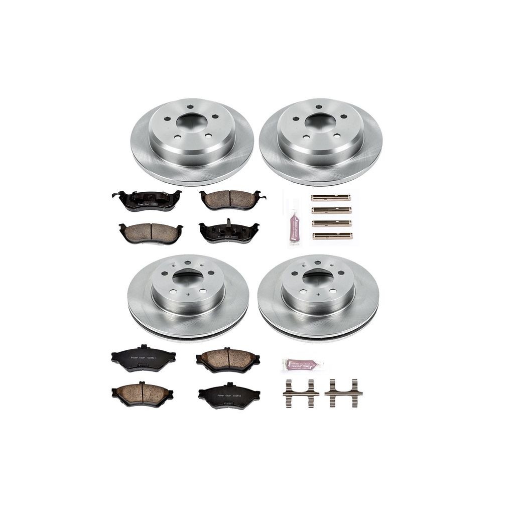 PowerStop KOE2860 - OE Stock Replacement Brake Pad and Rotor Kit
