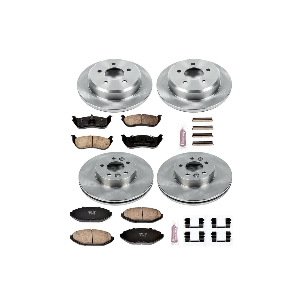 PowerStop KOE2861 - OE Stock Replacement Brake Pad and Rotor Kit