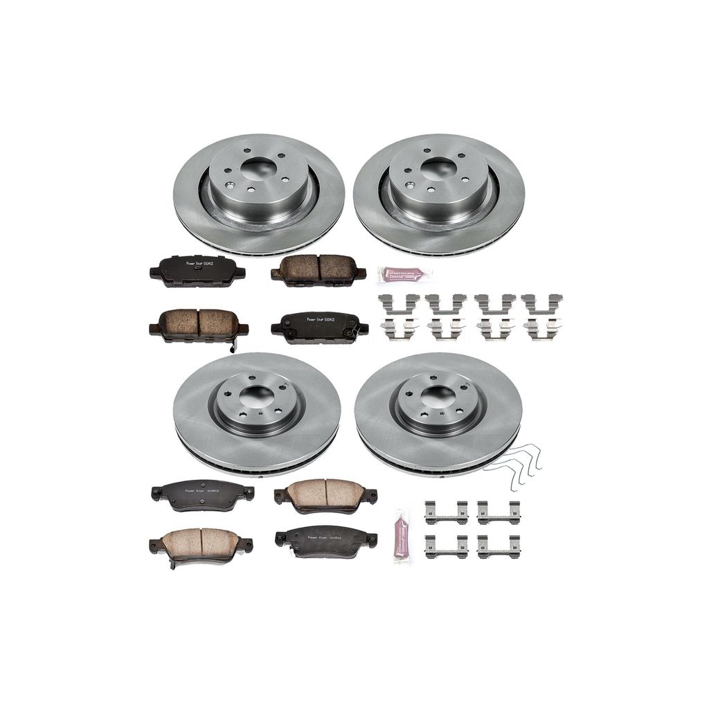 PowerStop KOE2862 - OE Stock Replacement Brake Pad and Rotor Kit