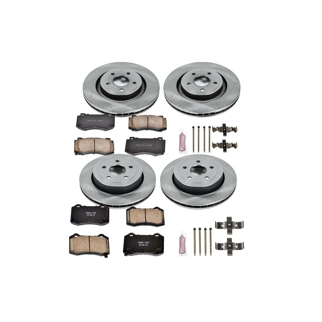 PowerStop KOE2876 - OE Stock Replacement Brake Pad and Rotor Kit