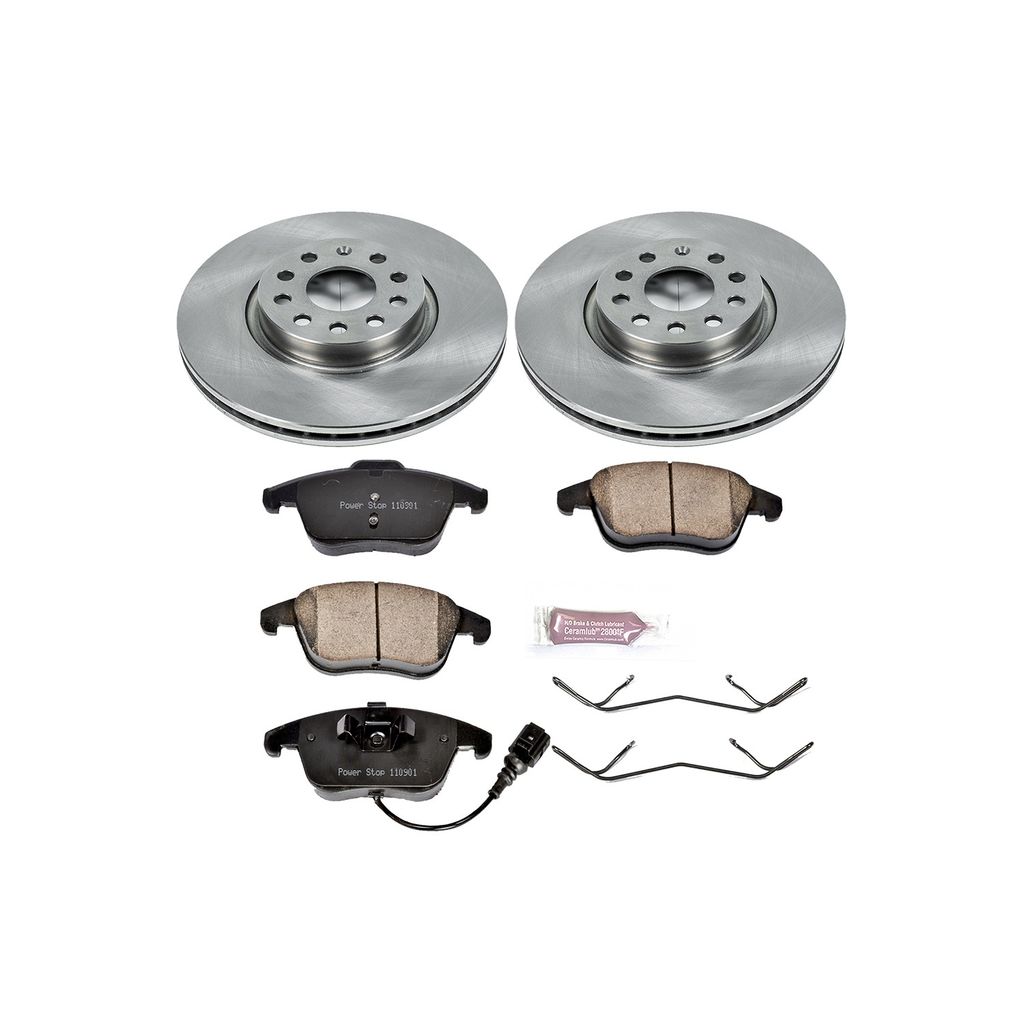 PowerStop KOE2963 - OE Stock Replacement Brake Pad and Rotor Kit
