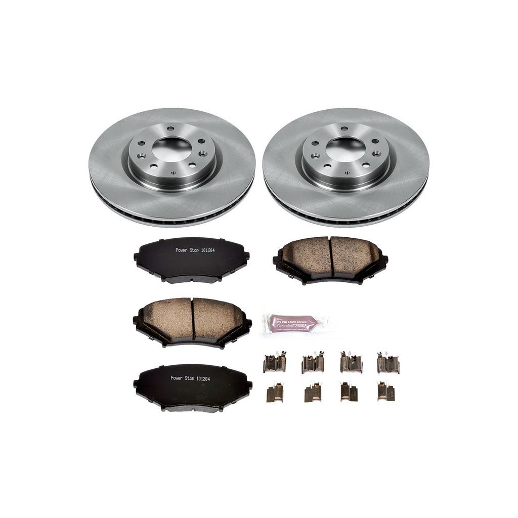 PowerStop KOE2964 - OE Stock Replacement Brake Pad and Rotor Kit