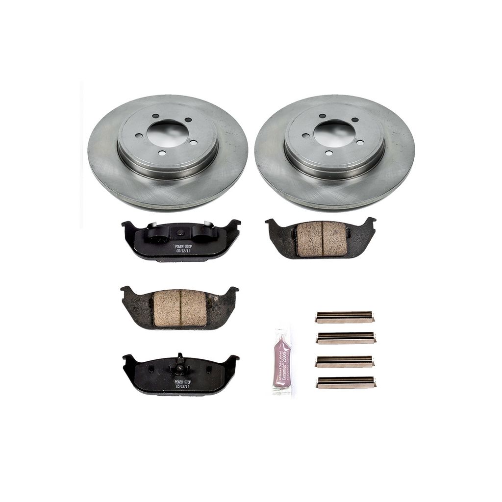 PowerStop KOE3025 - OE Stock Replacement Brake Pad and Rotor Kit