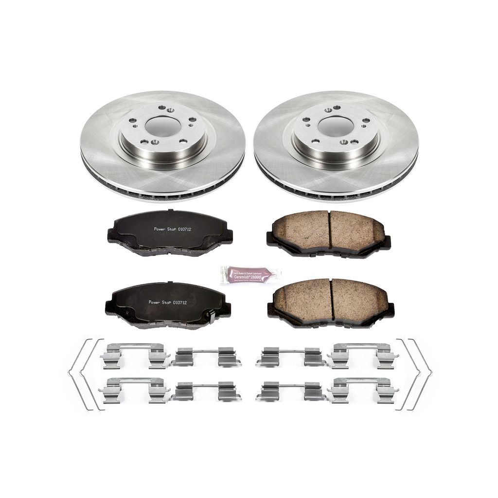 PowerStop KOE3055 - OE Stock Replacement Brake Pad and Rotor Kit