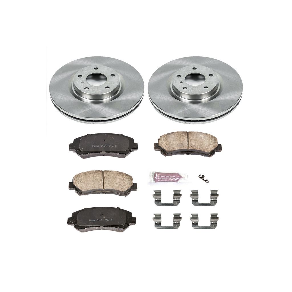 PowerStop KOE3076 - OE Stock Replacement Brake Pad and Rotor Kit