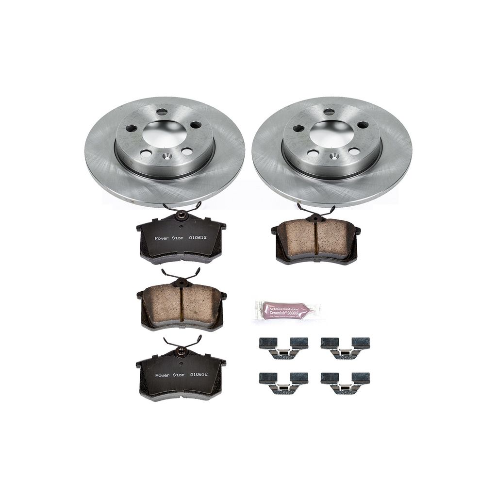 PowerStop KOE3093 - OE Stock Replacement Brake Pad and Rotor Kit