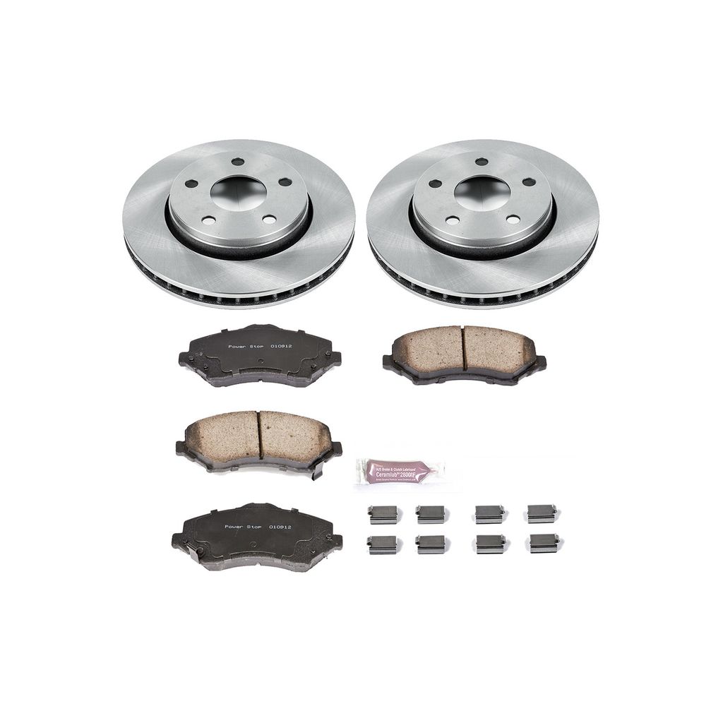 PowerStop KOE3097 - OE Stock Replacement Brake Pad and Rotor Kit
