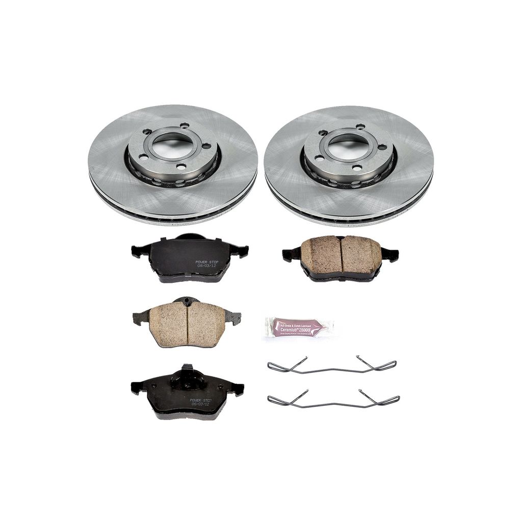 PowerStop KOE3103 - OE Stock Replacement Brake Pad and Rotor Kit
