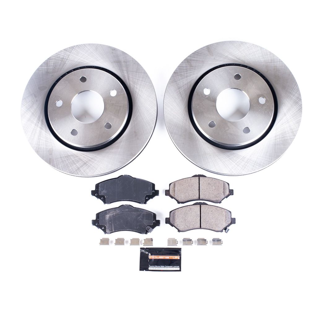 PowerStop KOE3118 - OE Stock Replacement Brake Pad and Rotor Kit