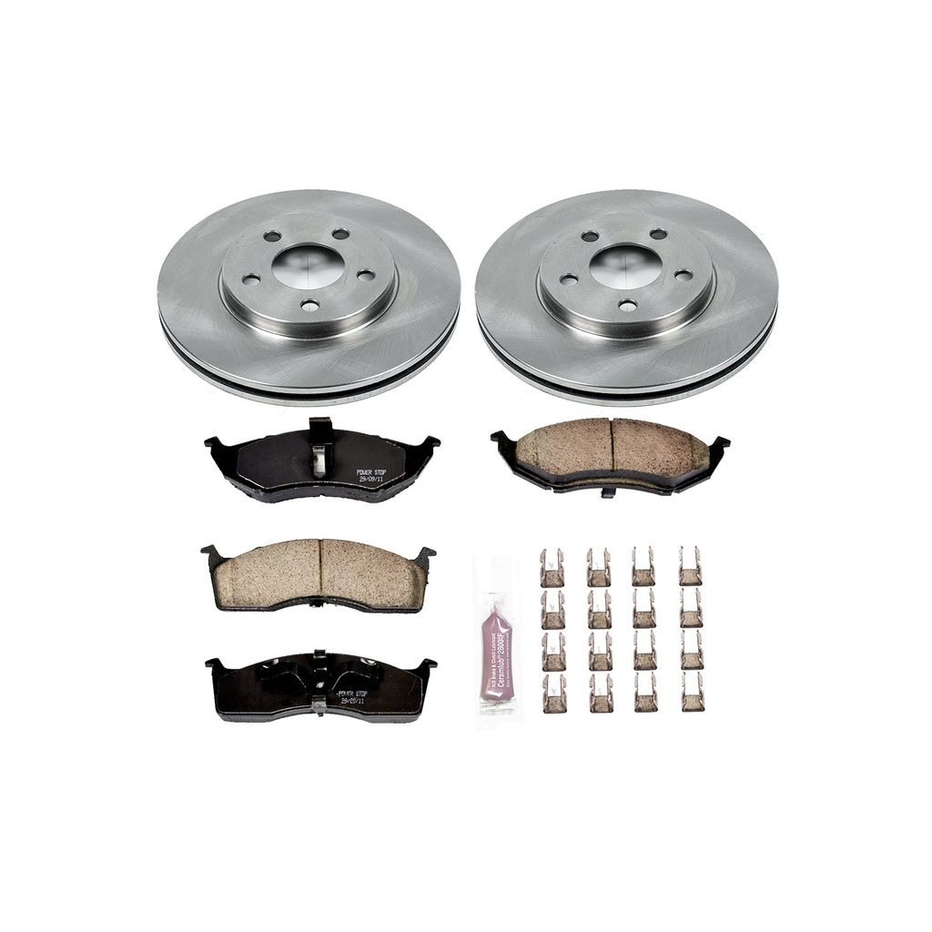 PowerStop KOE3143 - OE Stock Replacement Brake Pad and Rotor Kit