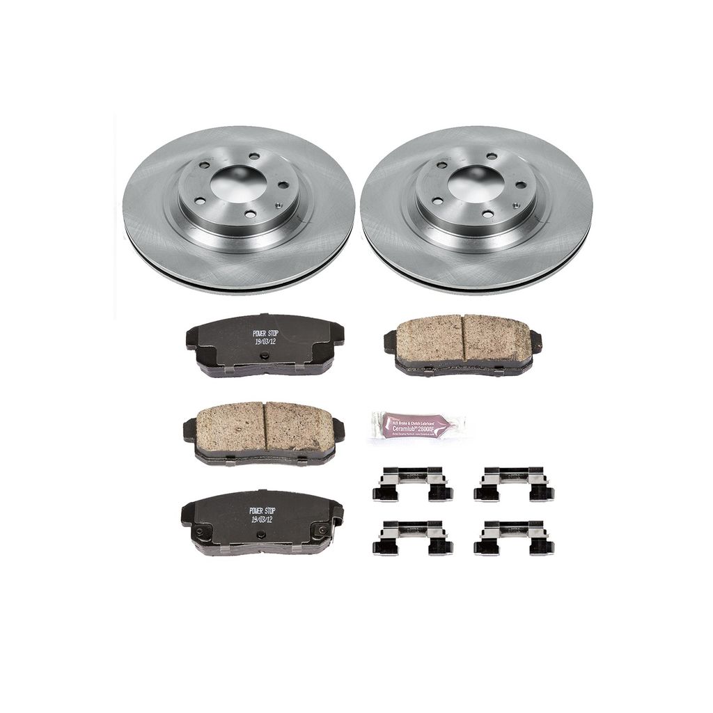 PowerStop KOE3146 - OE Stock Replacement Brake Pad and Rotor Kit